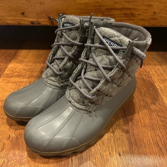 Sperry Women’s Syren Gulf Wool Quilt Duck Boots Size 7 Gray - Picture 1 of 8
